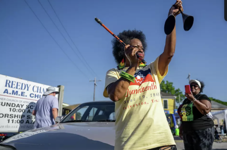 Woman Celebrating Juneteenth